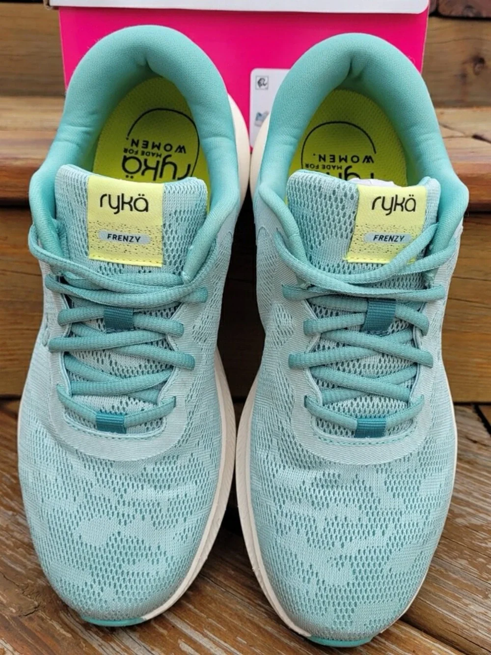 Ryka Frenzy Women's Seafoam Green Lace-Up Athletic Sneakers - Picture 2 of 5